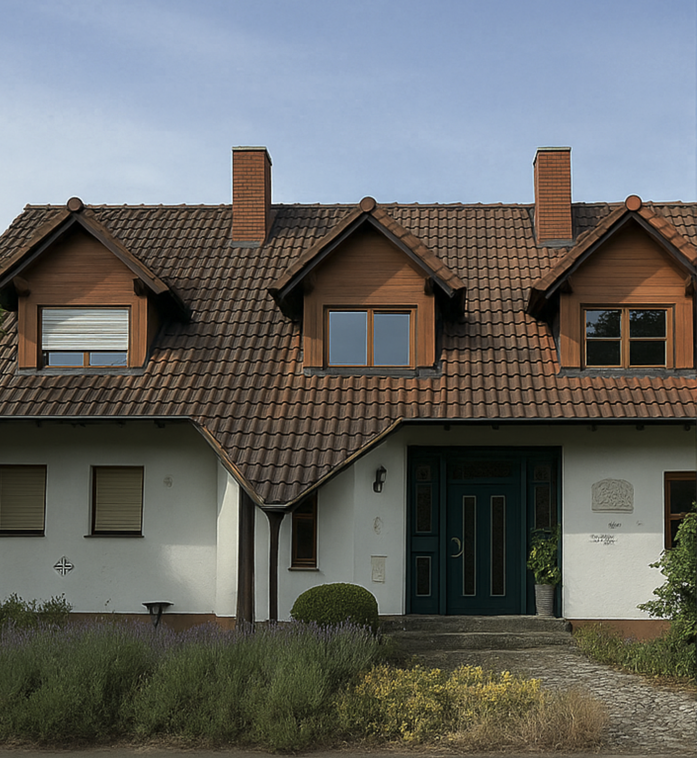 Hausdach vor der Reinigung